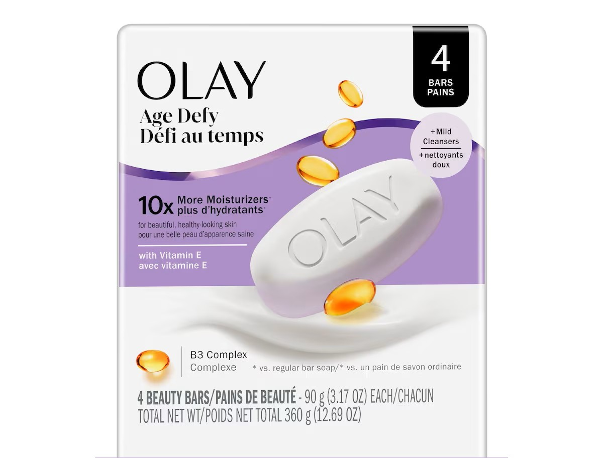 SAVON OLAY,  AGE DEFY  (Paquet de 4 unités)