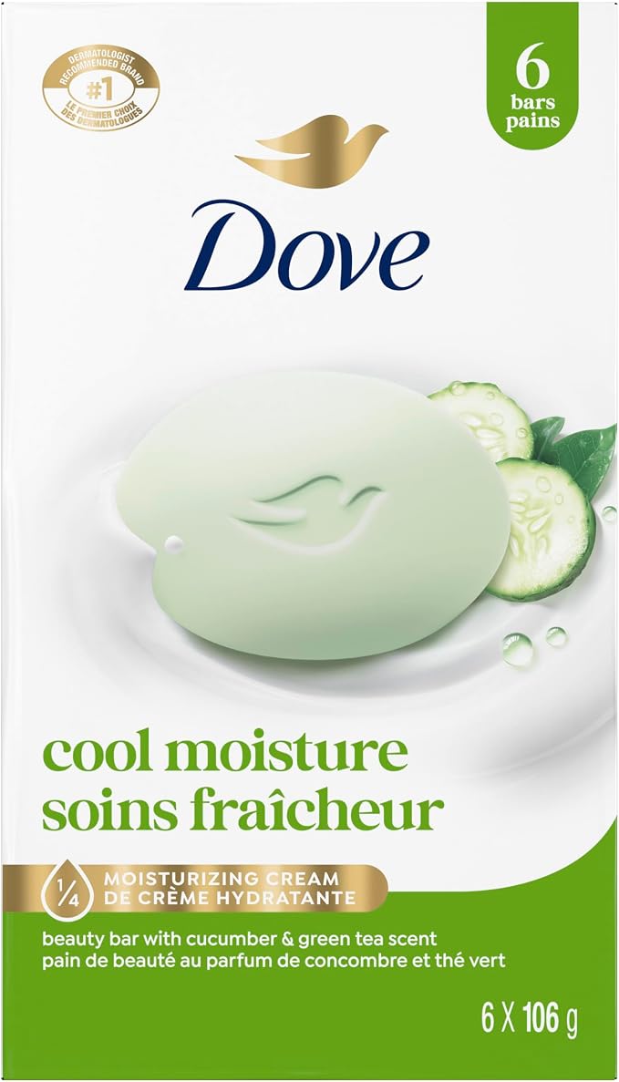 DOVE SOINS FRAÎCHEUR AVEC CONCOMBRE ET THÉ VERT (6 unités)